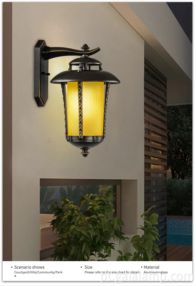 Luz de parede liderada ao ar livre européia para restaurantes e cafés